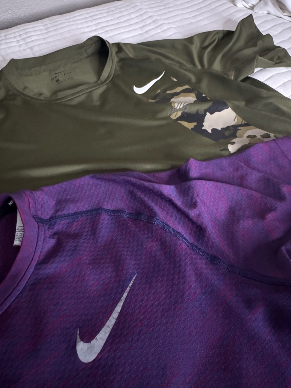 NIKE Dri-Fit Performance Tee - Purple & Olive - Picture 5 of 5